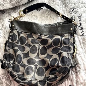 Coach purse blue jeans and leather. Good condition